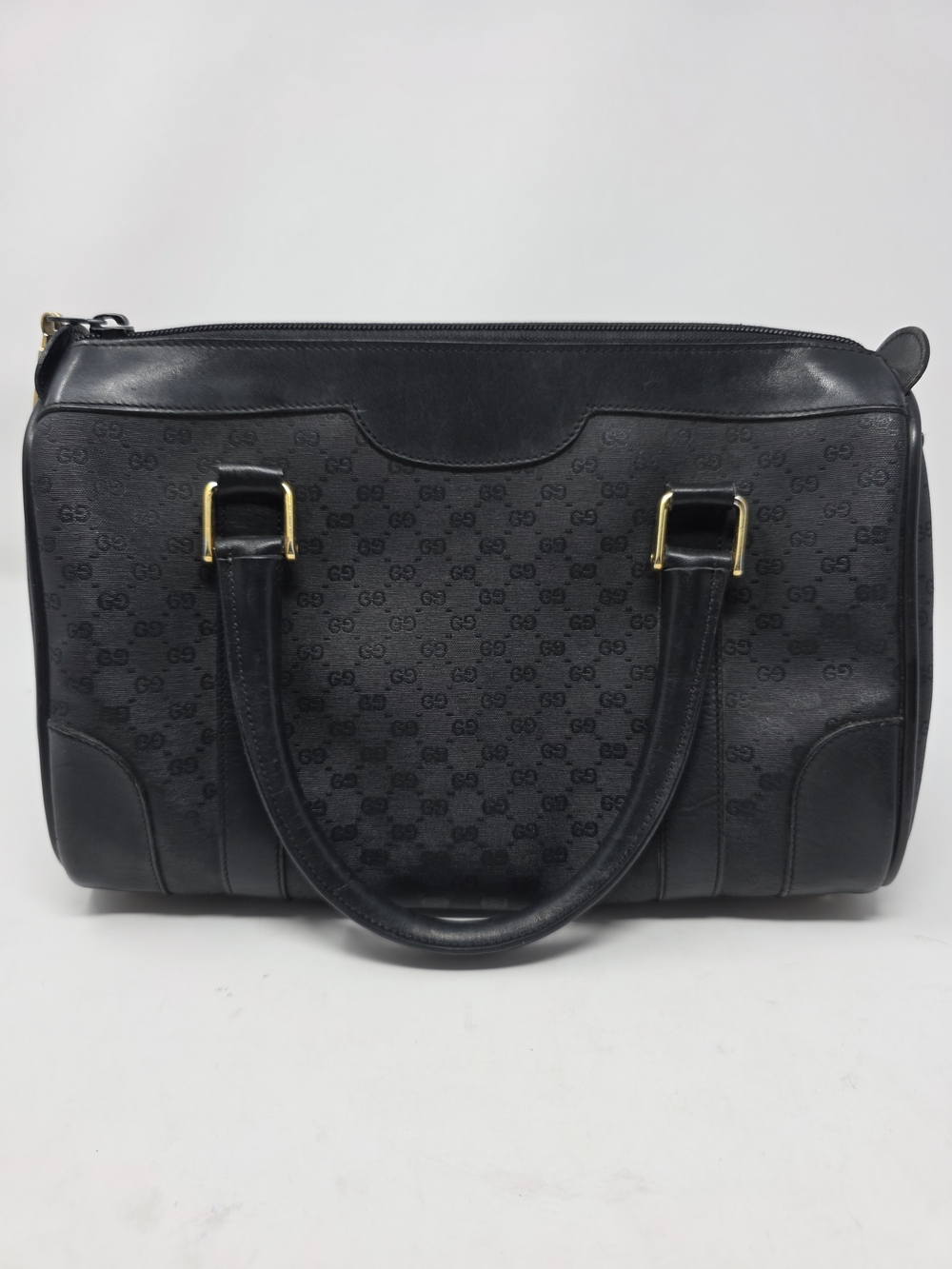 Gucci Black GG Monogram Satchel